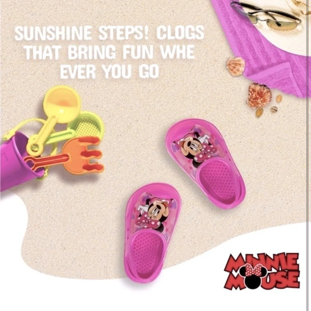 NEW Josmo Girls Clog Water Slides Minnie Mouse Slip On Clogs